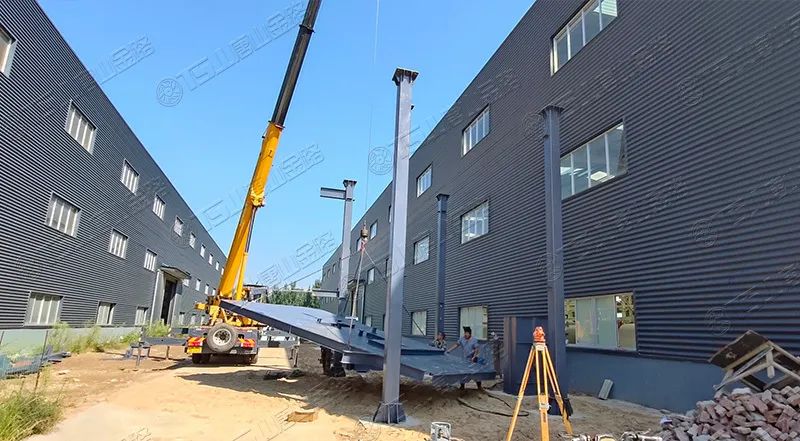 唐山金路廠區(qū)打造小型制砂樓，供客戶帶料試機(jī)