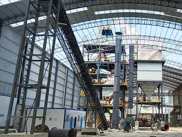 石粉料不用水洗砂，上套干法制砂樓